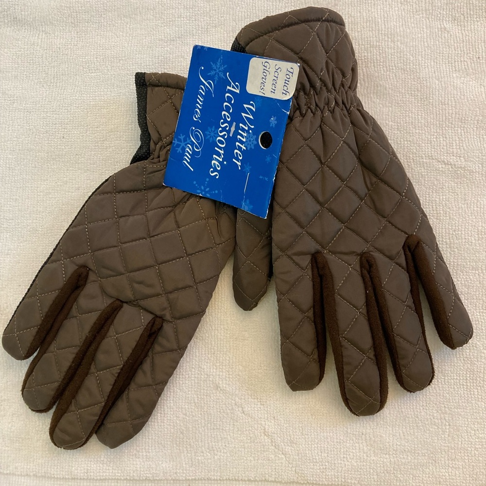 JAMES PAUL XL Women’s Winter Brown Touchscreen Thermal Flex Grip Gloves